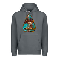Rock turquoise cowhide arrowhead Premium Hoodie - Jasminsmagicworld
