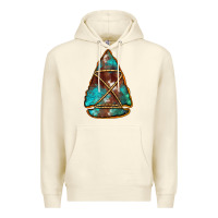 Sandshell turquoise cowhide arrowhead Premium Hoodie - Jasminsmagicworld