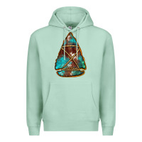 Seafoam turquoise cowhide arrowhead Premium Hoodie - Jasminsmagicworld