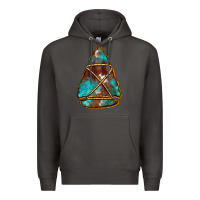 Smoke turquoise cowhide arrowhead Premium Hoodie - Jasminsmagicworld