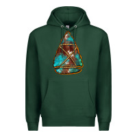 Sports Green turquoise cowhide arrowhead Premium Hoodie - Jasminsmagicworld