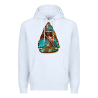 White turquoise cowhide arrowhead Premium Hoodie - Jasminsmagicworld