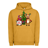 Pigment Peanut Butter merry christmas gnomes, reindeer Urban Hoodie - RanaPortraitStore
