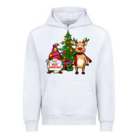White merry christmas gnomes, reindeer Urban Hoodie - RanaPortraitStore