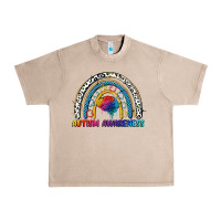 French Oak Autism Awareness rainbow Urban Heavy Tee - FaDigitalArtStudio