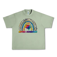 Oil Green Autism Awareness rainbow Urban Heavy Tee - FaDigitalArtStudio