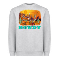 Heather Grey western skeleton Heavyweight Sweatshirt - AdoDesignShop