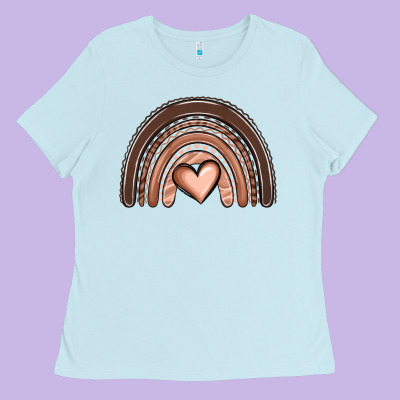 Melanin Rainbow Ladies Tee Designed By Oliviacreatesart