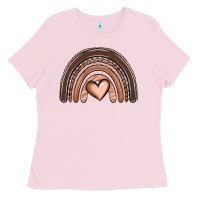 Bubblegum Pink melanin rainbow Ladies Tee - OliviaCreatesArt