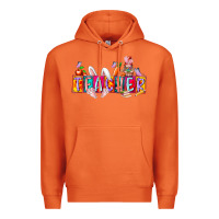 Carrot teacher easrter day Premium Hoodie - RacoonDesign