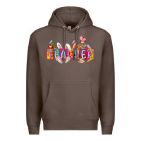 Coffee teacher easrter day Premium Hoodie - RacoonDesign