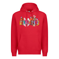 Red teacher easrter day Premium Hoodie - RacoonDesign