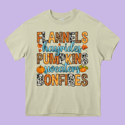 Flannels Hayrides Heavy Core Tee Designed By Ranaportraitstore