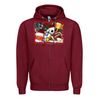 Burgundy christmas sports background Zipper Hoodie - AdoDesignShop