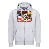 Heather Grey christmas sports background Zipper Hoodie - AdoDesignShop