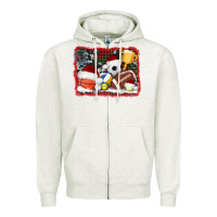 Oatmeal Heather christmas sports background Zipper Hoodie - AdoDesignShop
