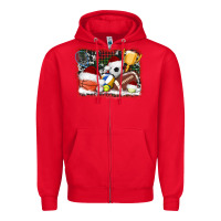 Red christmas sports background Zipper Hoodie - AdoDesignShop