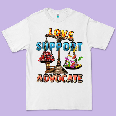 Love Support Advocate Premium Tee Designed By Cowgirlartshop