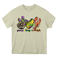 Mossy peace love crawfish mardi gras Heavy Core Tee - CowGirlArtShop