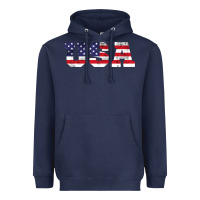 Navy usa Heavyweight Hoodie - DesigneFamous