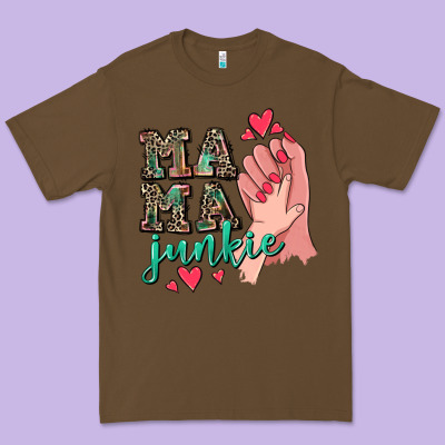 Mama Junkie Mother's Day Premium Tee Designed By Cowgirlartshop