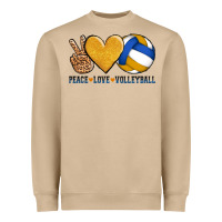 Mushroom peace love volleyball Heavyweight Sweatshirt - AdoDesignShop