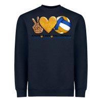 Navy peace love volleyball Heavyweight Sweatshirt - AdoDesignShop