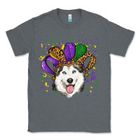 Charcoal Heather mardi gras hat husky Classic Tee - RanaPortraitStore