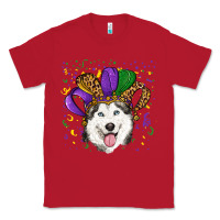 Red mardi gras hat husky Classic Tee - RanaPortraitStore