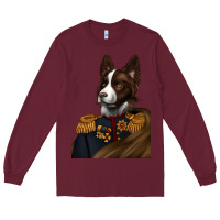 Burgundy Pet Portraits, Custom Pet Portraits, Renaissance Pet Portraits, Long Sleeve Tee - RanaPortraitStore