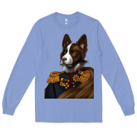Colony Blue Pet Portraits, Custom Pet Portraits, Renaissance Pet Portraits, Long Sleeve Tee - RanaPortraitStore