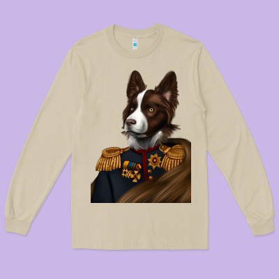 Pet Portraits, Custom Pet Portraits, Renaissance Pet Portraits, Long Sleeve Tee Designed By Ranaportraitstore
