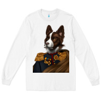 White Pet Portraits, Custom Pet Portraits, Renaissance Pet Portraits, Long Sleeve Tee - RanaPortraitStore
