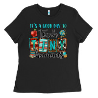 Black it's a good day to teach tiny humans Ladies Tee - OliviaCreatesArt