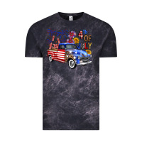 Cloud Black Western Truck Fourth Of July America Vintage Tee - FaDigitalArtStudio