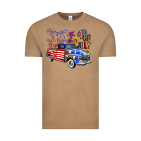 Vintage Coffee Western Truck Fourth Of July America Vintage Tee - FaDigitalArtStudio