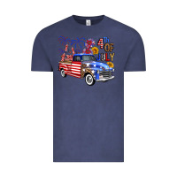 Vintage Denim Western Truck Fourth Of July America Vintage Tee - FaDigitalArtStudio