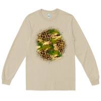 Mushroom camouflage and leopard patch Long Sleeve Tee - BundleAndBundleShop