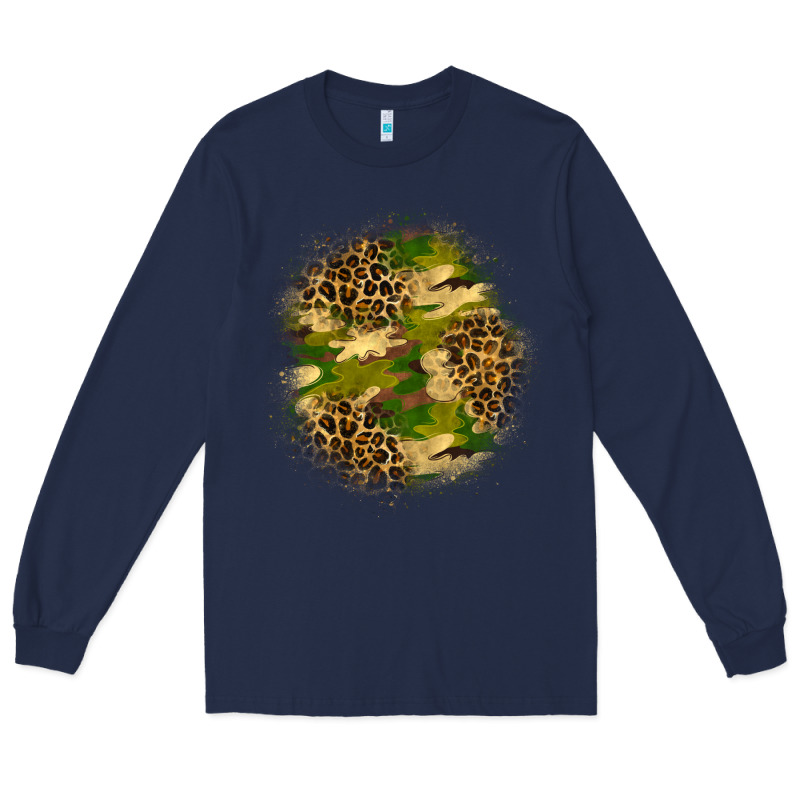 Camouflage And Leopard Patch Long Sleeve Tee by BundleAndBundleShop | Teevron