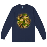 Navy camouflage and leopard patch Long Sleeve Tee - BundleAndBundleShop