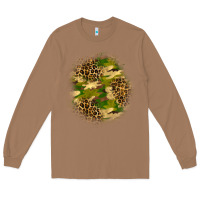 Toasted Coconut camouflage and leopard patch Long Sleeve Tee - BundleAndBundleShop