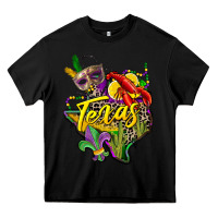 Black texas map mardi gras Heavy Core Tee - CowGirlArtShop