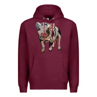 Burgundy Baby Spotted Pig Premium Hoodie - LillyAllenDesigns