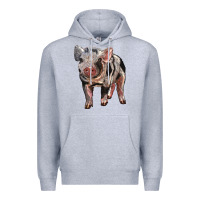 Heather Grey Baby Spotted Pig Premium Hoodie - LillyAllenDesigns