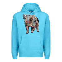 Ocean Blue Baby Spotted Pig Premium Hoodie - LillyAllenDesigns