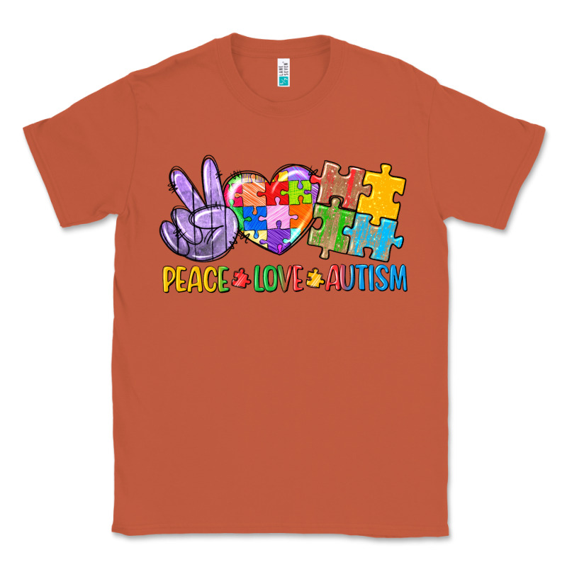 Peace Love Autism Classic Tee by CowGirlArtShop | Teevron