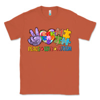 Copper Peace love Autism Classic Tee - CowGirlArtShop
