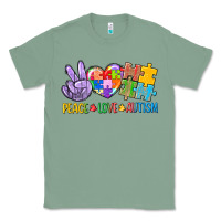 Sage Peace love Autism Classic Tee - CowGirlArtShop