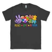 Smoke Peace love Autism Classic Tee - CowGirlArtShop