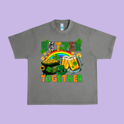 St. Patrick's Day Better Together Urban Heavy Tee Designed By Fadigitalartstudio